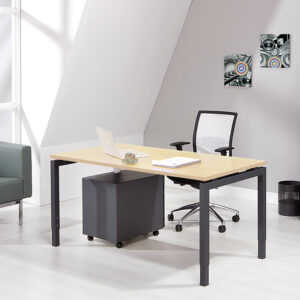 SIMAD 4P Bureau Frame Antraciet Blad Licht Ahorn; Kantoortafel SIMAD-4P