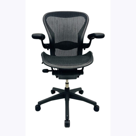 Refurbished Herman Miller bureaustoel Aeron B Antraciet zonder zitneig. - Afbeelding 2
